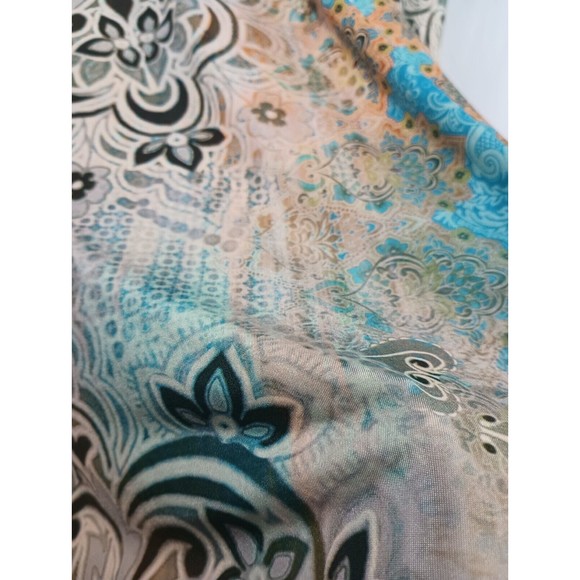 Apt 9 Women Sz L Empire Sleeveless Floral Studded Neckline A Line Flowing Dress - Picture 11 of 16